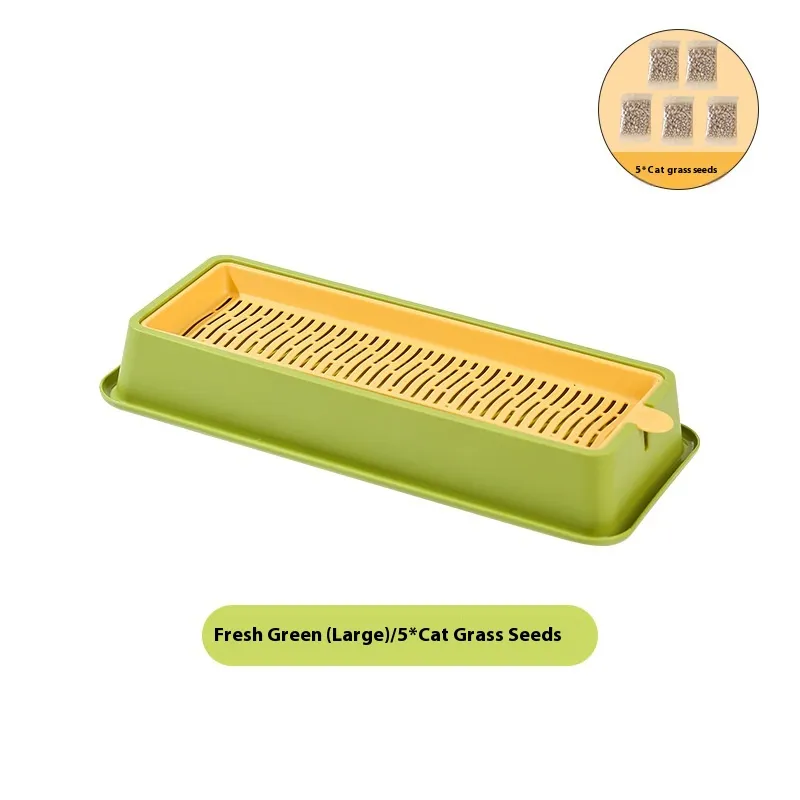 Soilless Hydroponic Wheat Cat Toy Seed Suit - Large Green