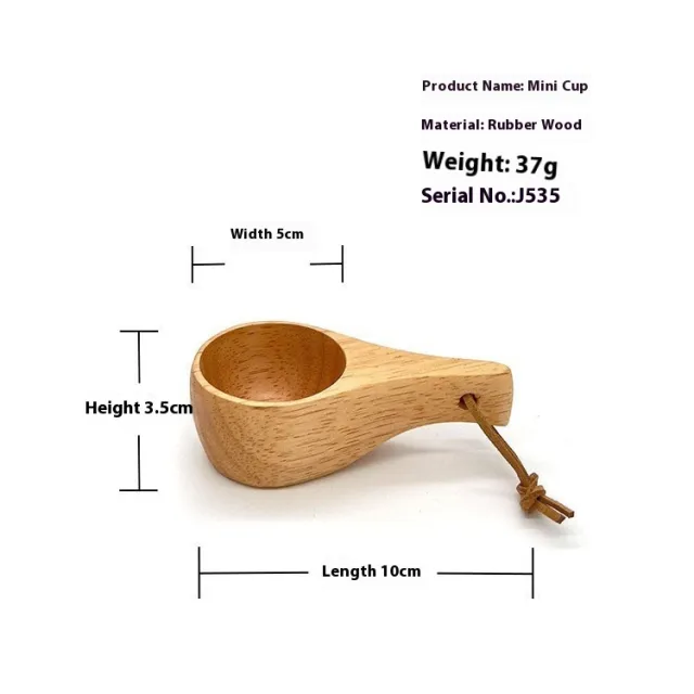 Nordic Wooden Milk Cup Artistic Camping Japanese Style 10X5X3.5Cm Mini Cup - Shop at LoveMi
