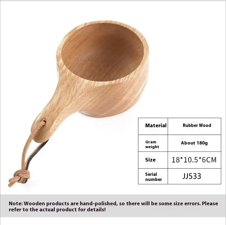 Nordic Wooden Milk Cup Artistic Camping Japanese Style
