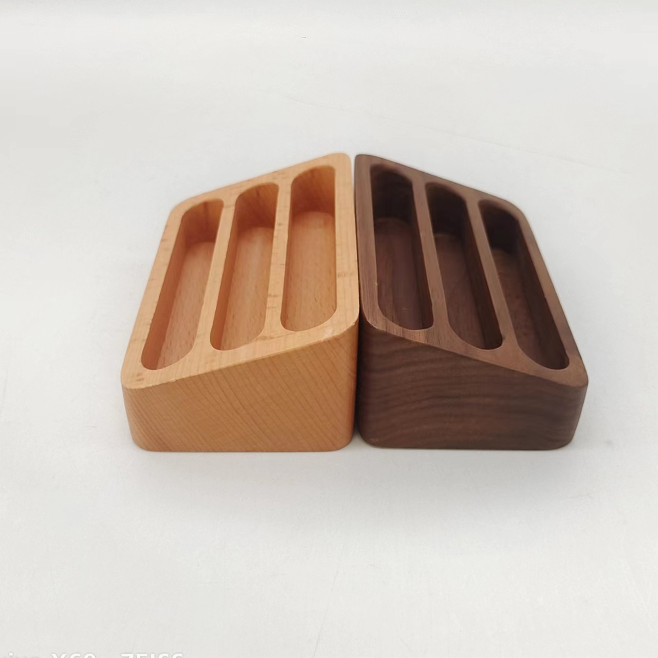Black Walnut Beech Solid Wood Card Mount Storage Box