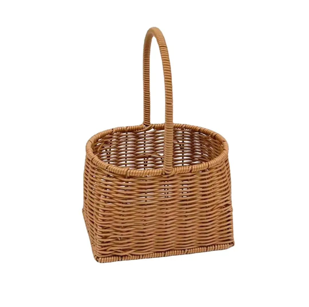 Plastic Rattan Woven Fish Basket Flower Arrangement Basket