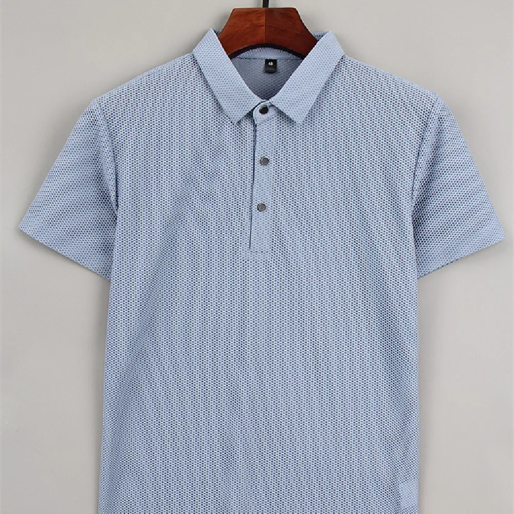 Fashion Ice Silk Men's Short-sleeved T-shirt