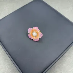 New Natural Tourmaline Inlaid Pearl Flower-shaped Suit - Ring - View 1
