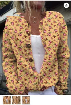 3D Digital Printing Cardigan Knitted Coat Women's Clothing - Img_2658 - View 1