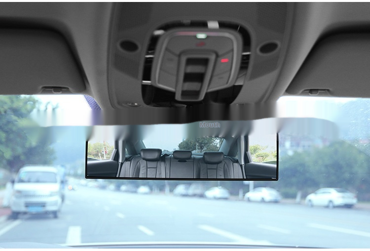 Large View Car Rear View HD Glass Blue Filter