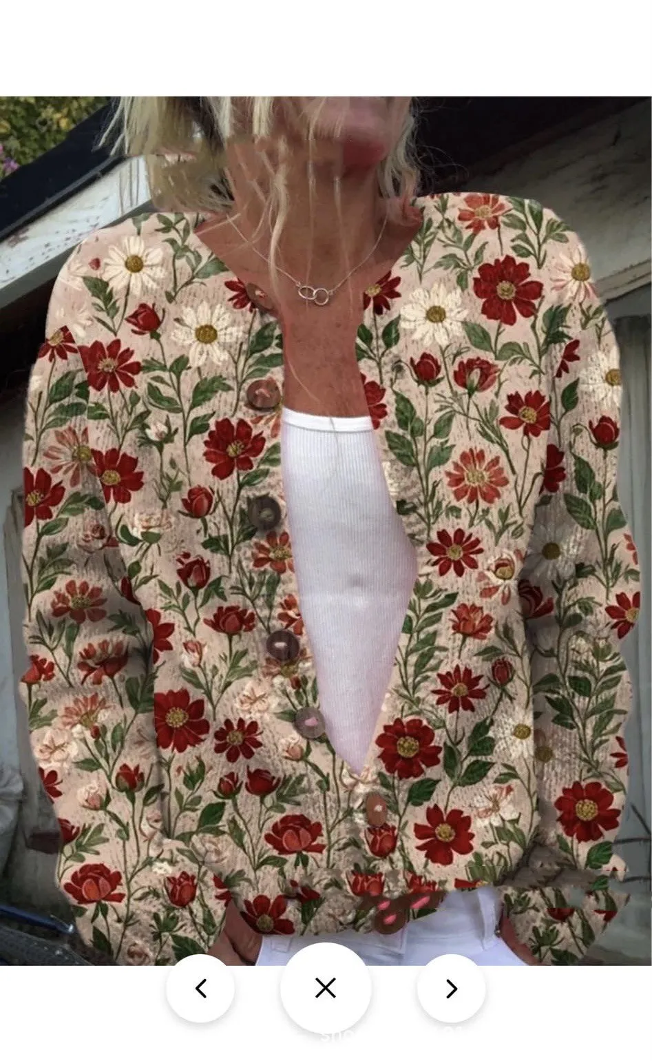 3D Digital Printing Cardigan Knitted Coat Women's Clothing - Imge2659-L