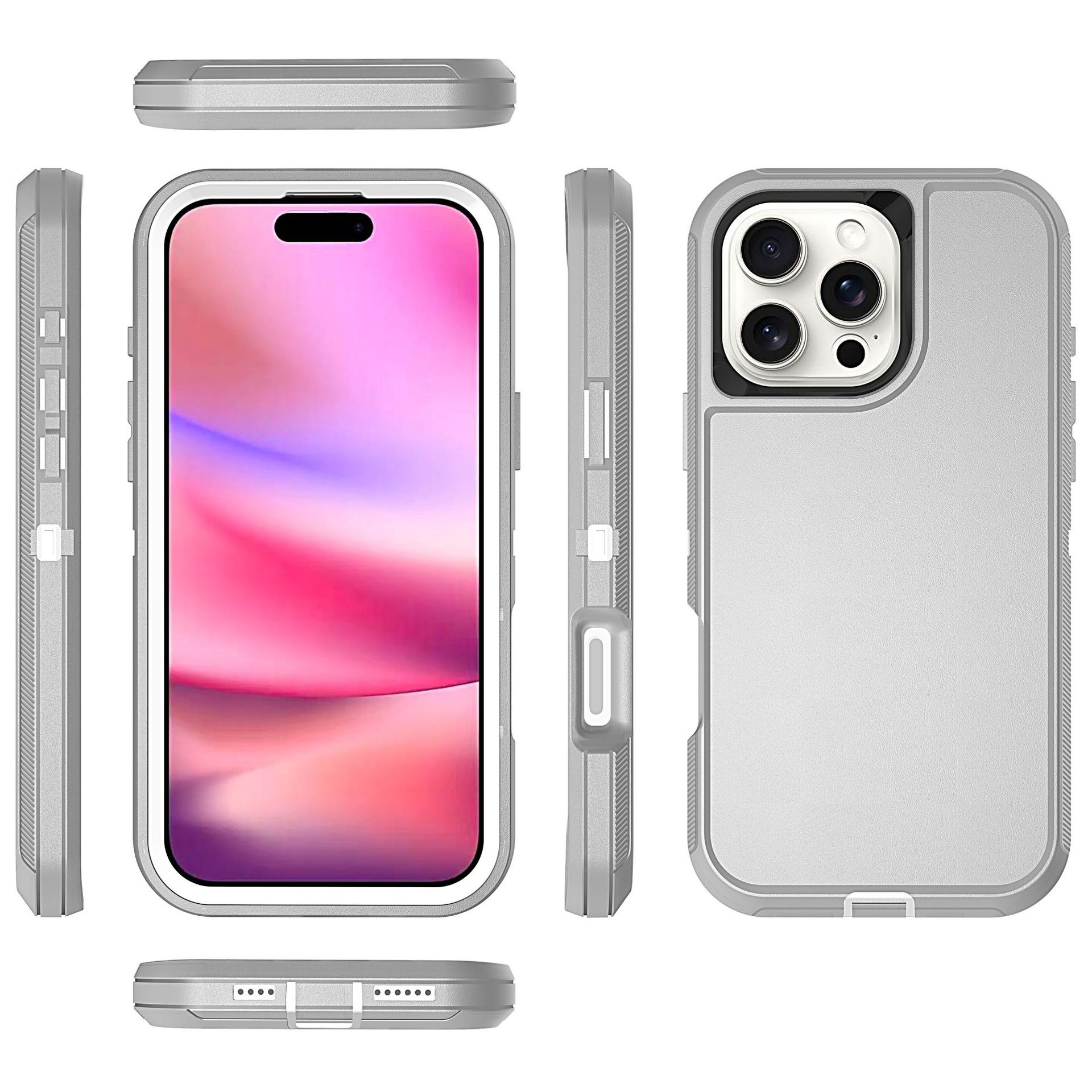 Three-in-one Solid-color Robot All-inclusive Drop-resistant Hard Shell