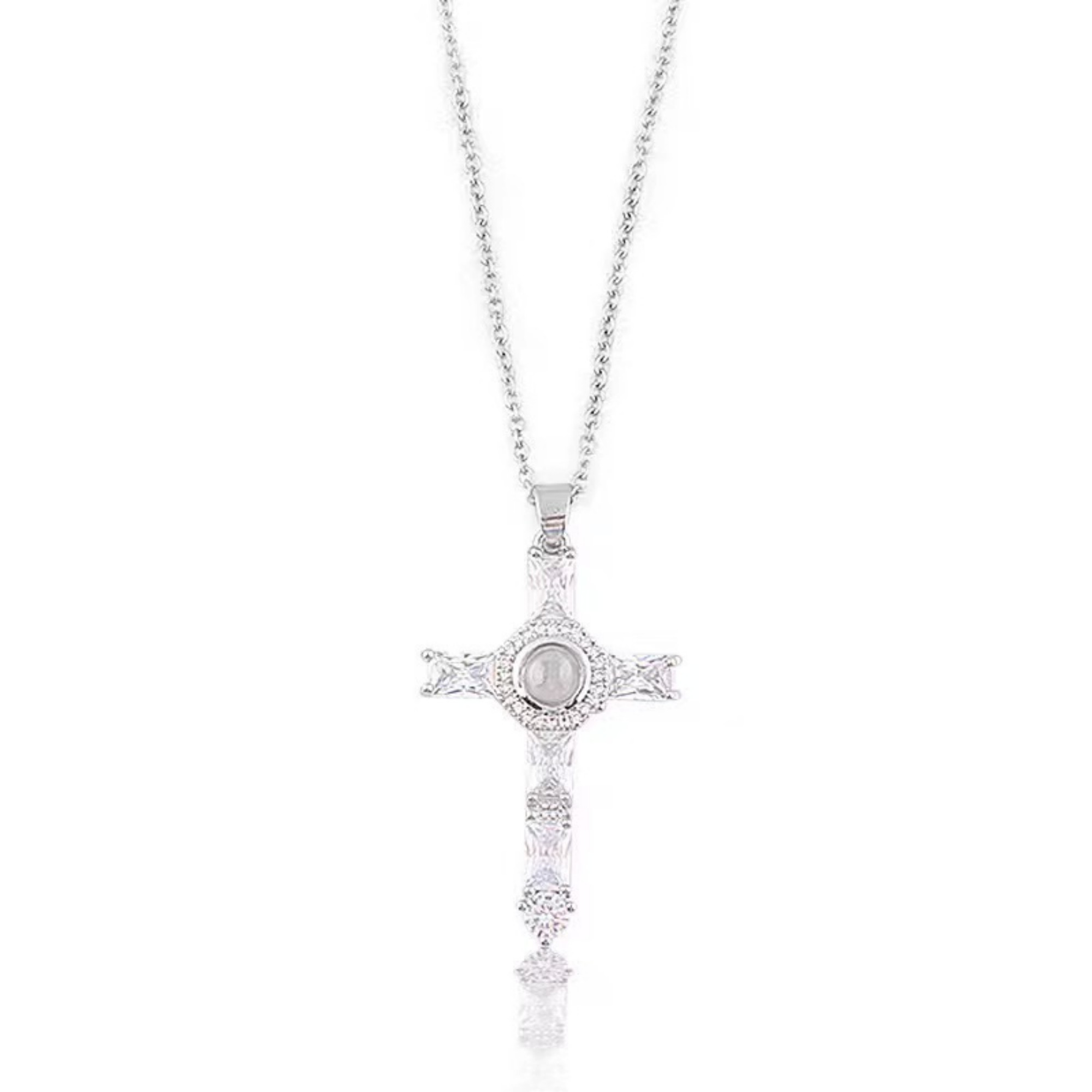 Jewelry Cross Projection Necklace Bronze Projection