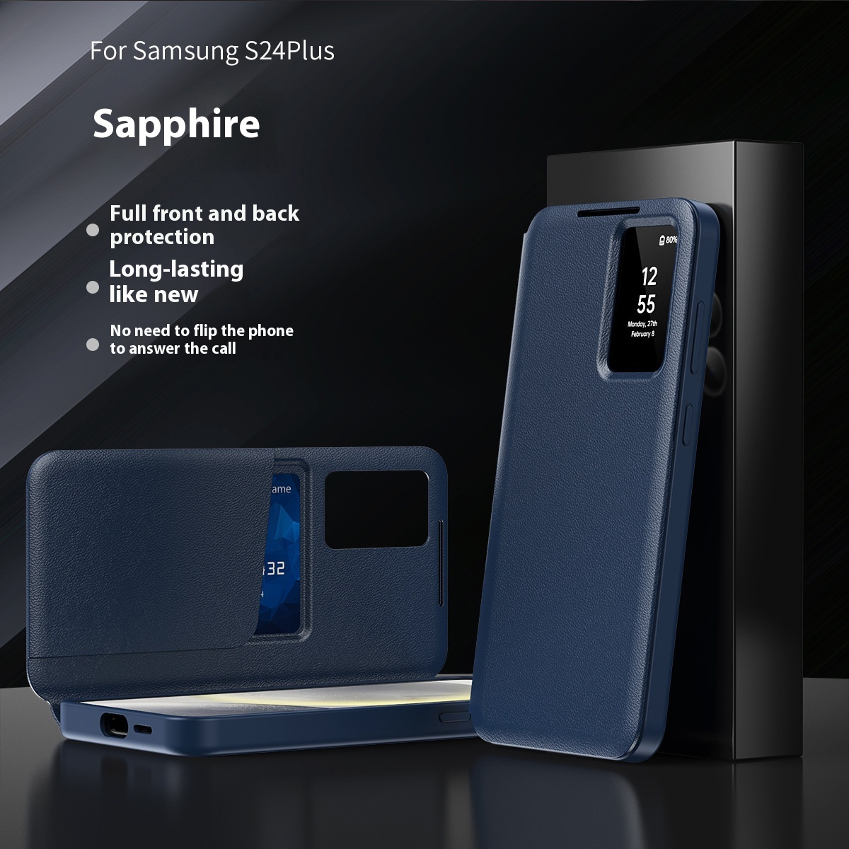 Creative Solid Color Card-free Flip Phone Case