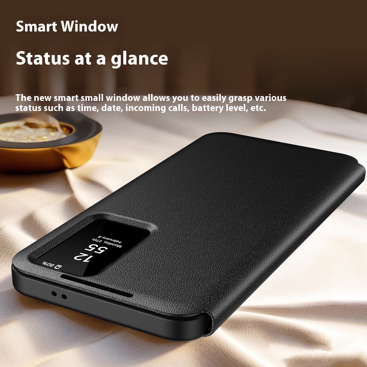 Creative Solid Color Card-free Flip Phone Case - Image 8