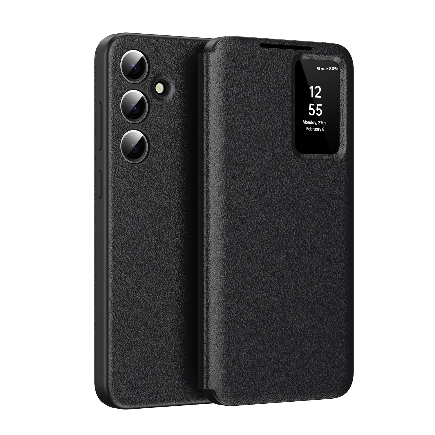 Creative Solid Color Card-free Flip Phone Case - Image 6