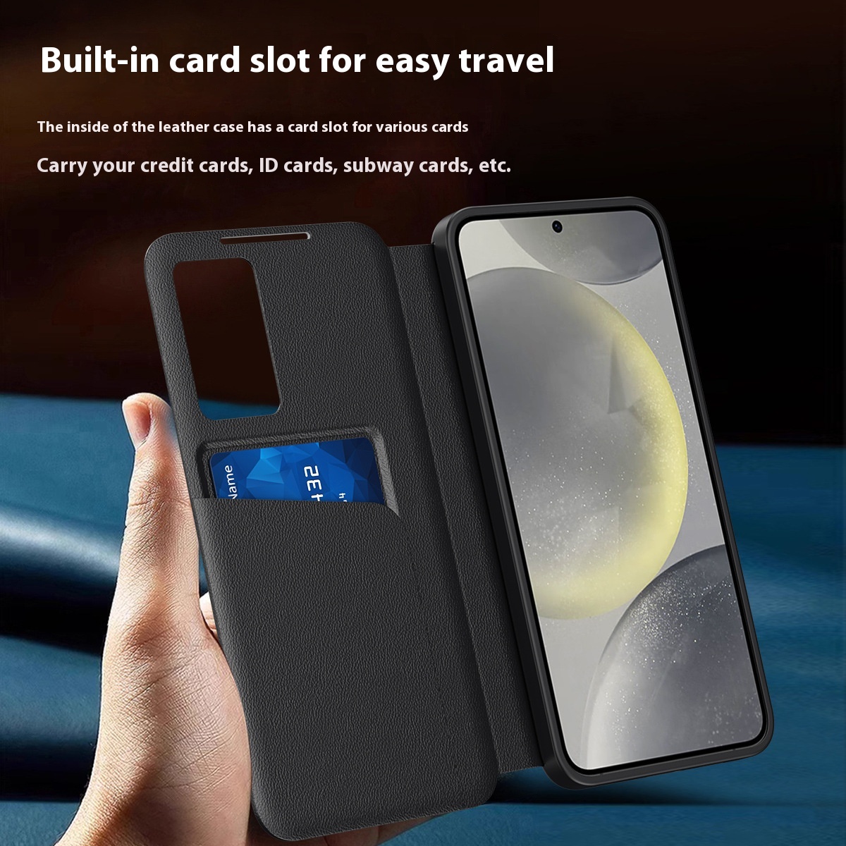Creative Solid Color Card-free Flip Phone Case