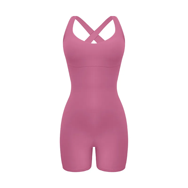 Women's Fashion Personalized New Product Yoga Jumpsuit - Wild Rose