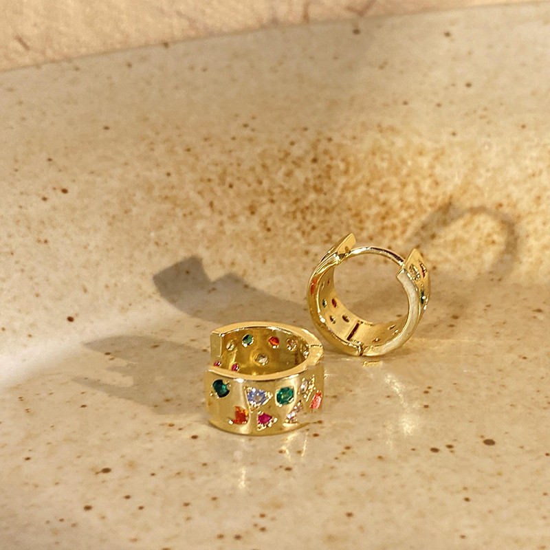 Women's Fashion Personalized Color Zircon Earrings