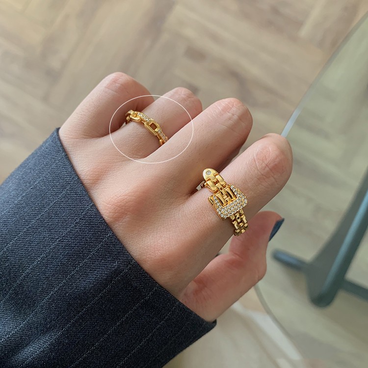 Adjustable Gold-plated Ring European And American Style