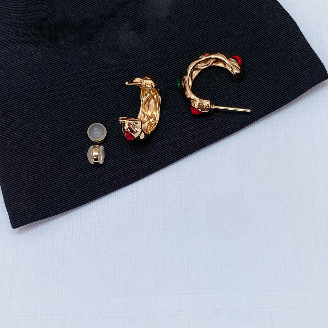 Three Diamond Flowing Color Earrings Female Niche