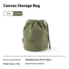 Outdoor Camping Tableware Storage Bag Drawstring Bag - Army Green Drawstring Bag - View 1