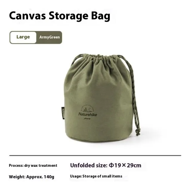 Outdoor Camping Tableware Storage Bag Drawstring Bag Army Green Drawstring Bag - Shop at LoveMi