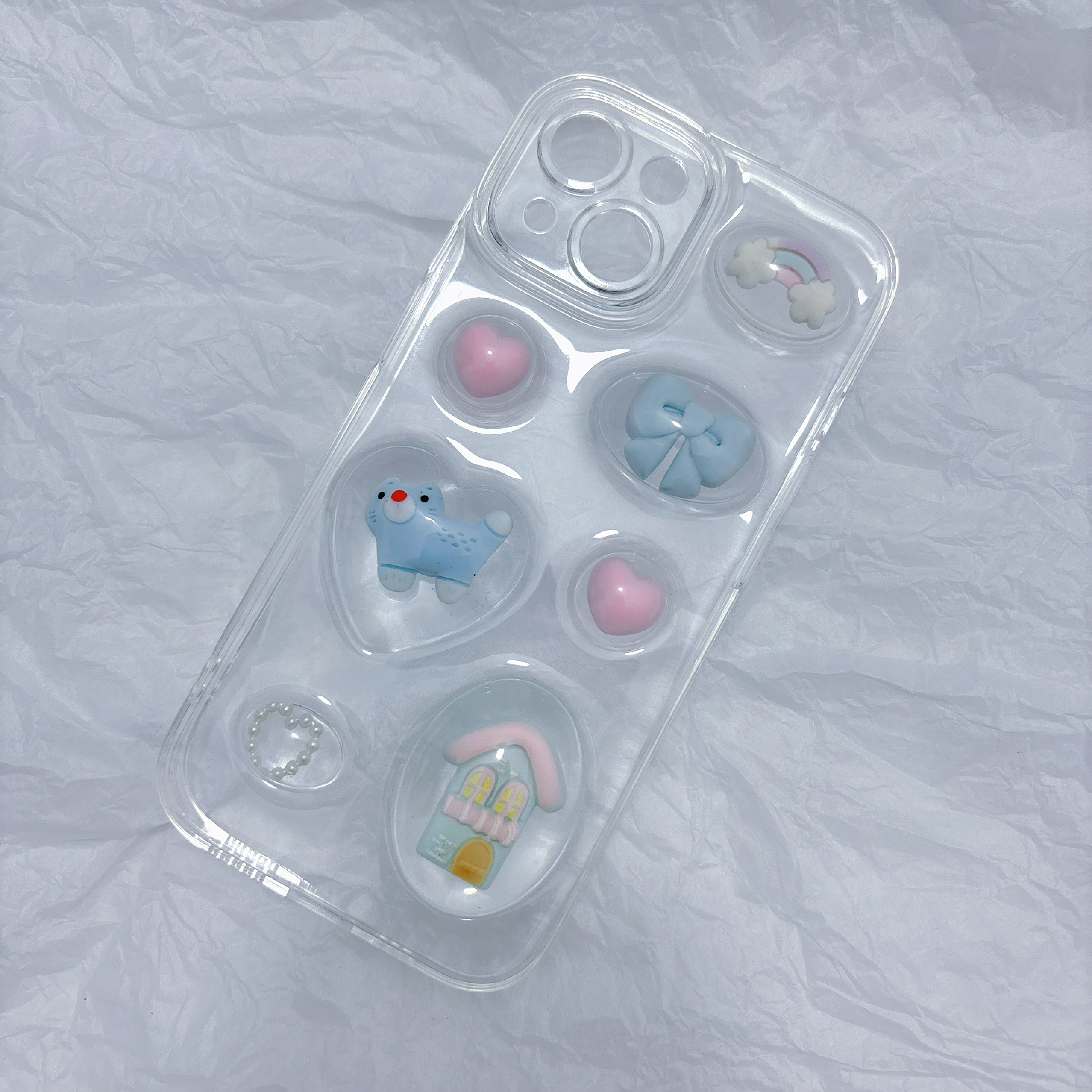 Dropping Glue Phone Case, Cute Cat All Inclusive Soft Shell Protective Case