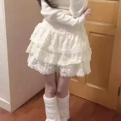 Autumn And Winter Sweet Gentle Long Sleeve Pullover Top Short Skirt - Skirt - View 1