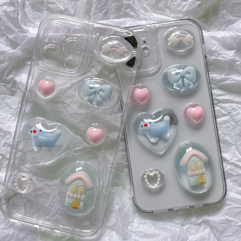 Dropping Glue Phone Case, Cute Cat All Inclusive Soft Shell Protective Case - Image 4