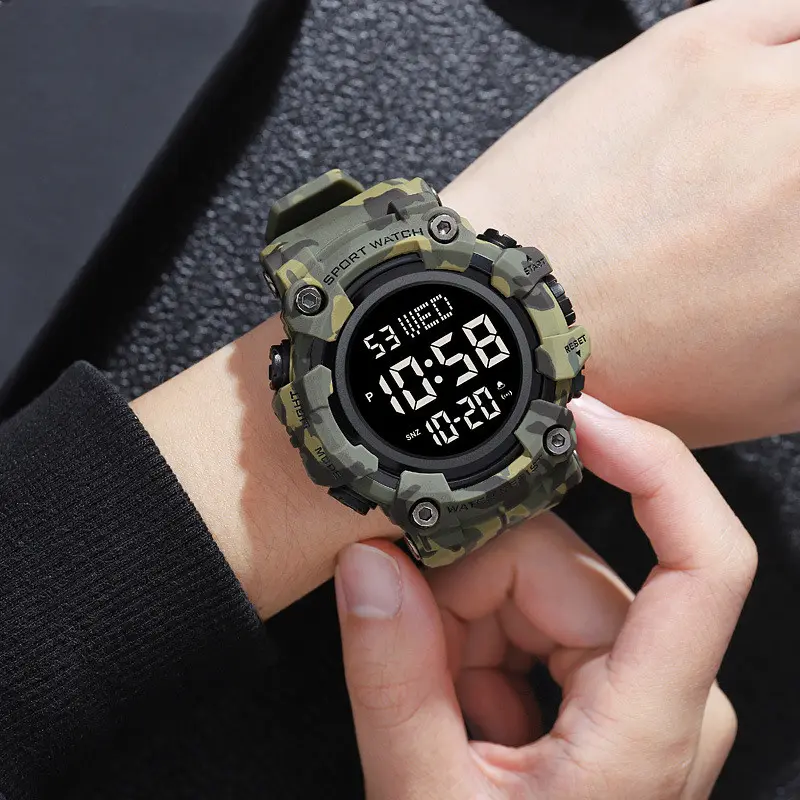 Fashion Large Dial Watch for Male Students Trendy Waterproof