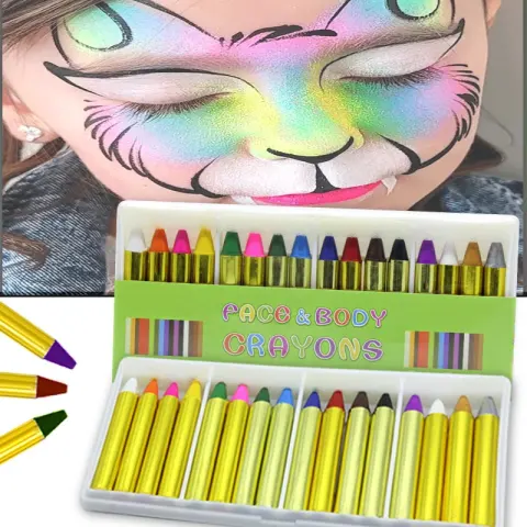 Portable Natural Makeup Facial Body Painting 16 PCs Boxed