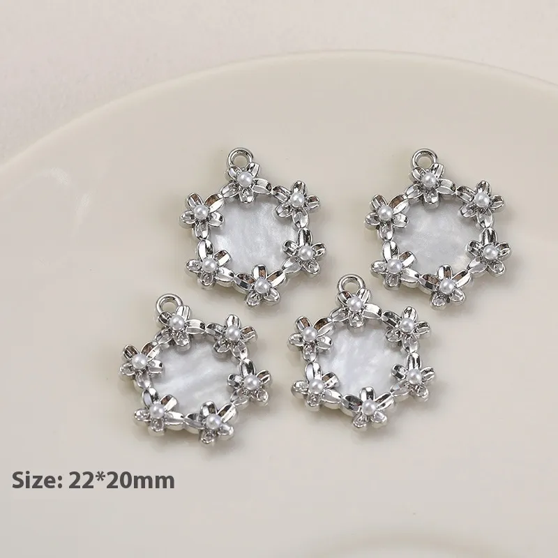 Girl Rhinestone Inlaid Zircon Moon Pendant DIY Handmade Beaded Material Accessory - Bj1169 Garland