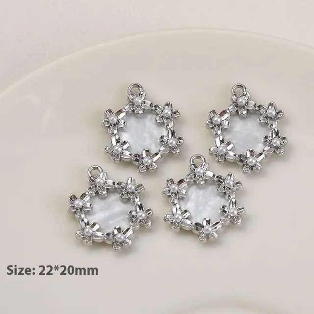 Girl Rhinestone Inlaid Zircon Moon Pendant DIY Handmade Beaded Material Accessory Bj1169 Garland - Shop at LoveMi