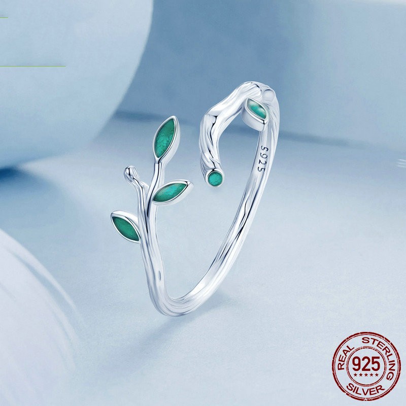 Mori Style Niche Leaves S925 Sterling Silver Ring