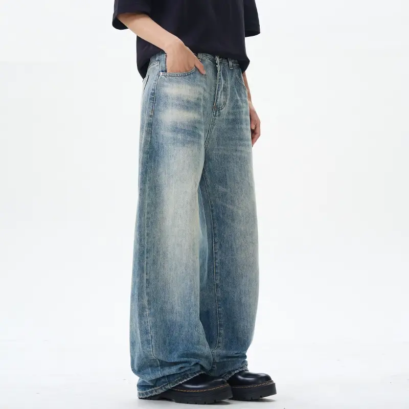 American Machete Jeans Men's Street Retro Washed