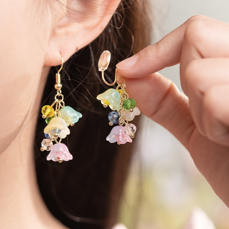 Fashion Flower Vacation Pastoral Style Earrings