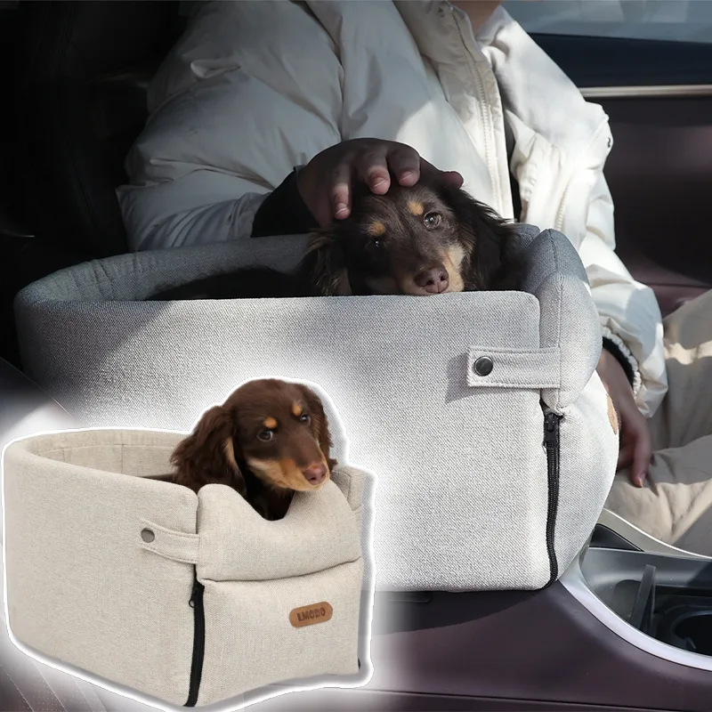 Car Central Dog Car Seat Bed Portable Dog Carrier