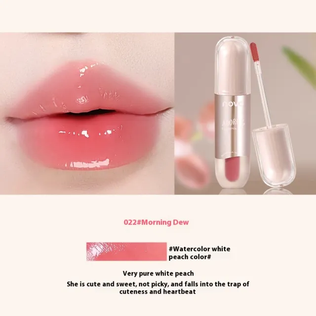 Transparent Water Light Lip Lacquer Plain Face White Pure Desire Wind 022 Morning Dew - Shop at LoveMi