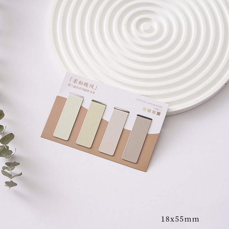 Magnetic Morandi Series Color Block Bookmark