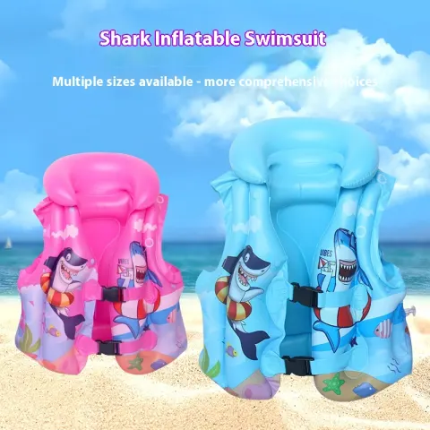 Kids Swimming Large Floating Vest Inflatable Life Jacket