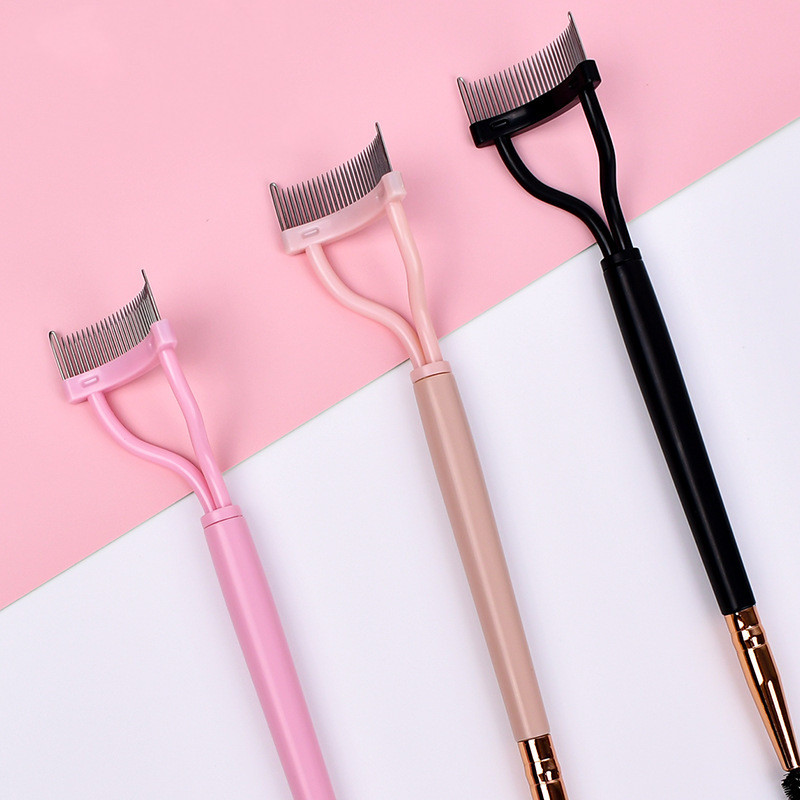 Steel Tooth Double Head Brow Groomer Mascara Brush Tool - imagen 1