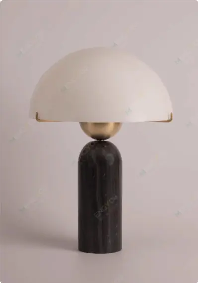 Retro Cloud Cave Stone Table Lamp Glass Living Room Study Bedside Lamp