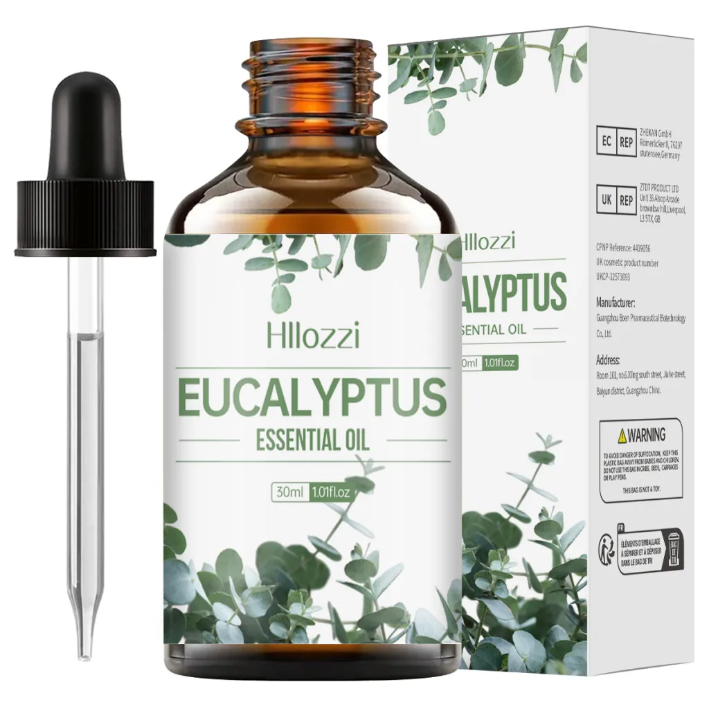 30ml Organic Oil Aromatherapy Massage Aromatic Skin Care Castor Oil - Eucalyptus Essential Oil