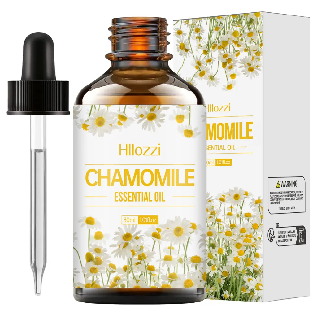 30ml Organic Oil Aromatherapy Massage Aromatic Skin Care Castor Oil - Chamomile Essential Oil
