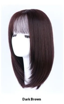 Women's Human Hair Wig Head Cover - Dark Brown