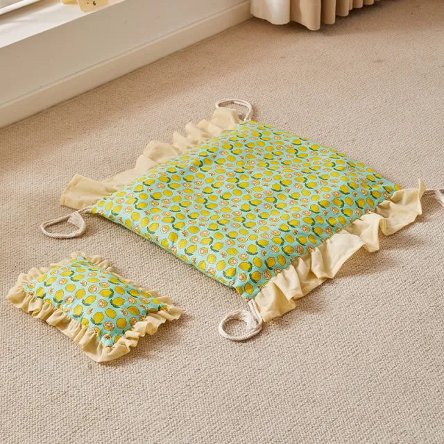 Wooden Dog Bed All Seasons Summer Bedding Green Lemon - Shop at LoveMi