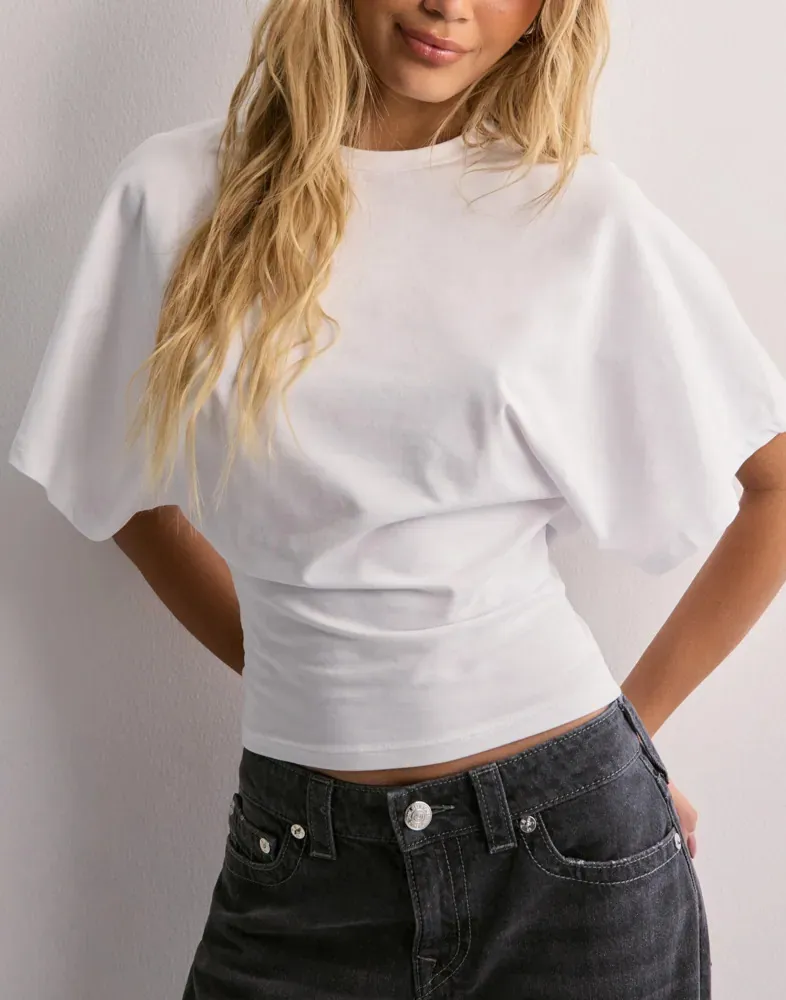 Summer Batwing Sleeve T-shirt Ins Fashion Round Neck Pullover Short-sleeved Tops For Women Clothing - A1 Imitation Cotton-3Xl