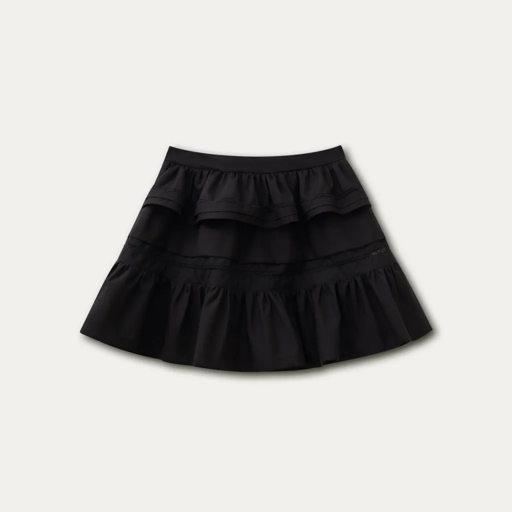 Lace Jacket Coat Heavy Industry Cake Dress Women - Black Skirt