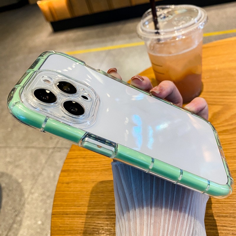 Transparent Candy TPU Color-contrast Fall-proof Protective Sleeve - Image 4