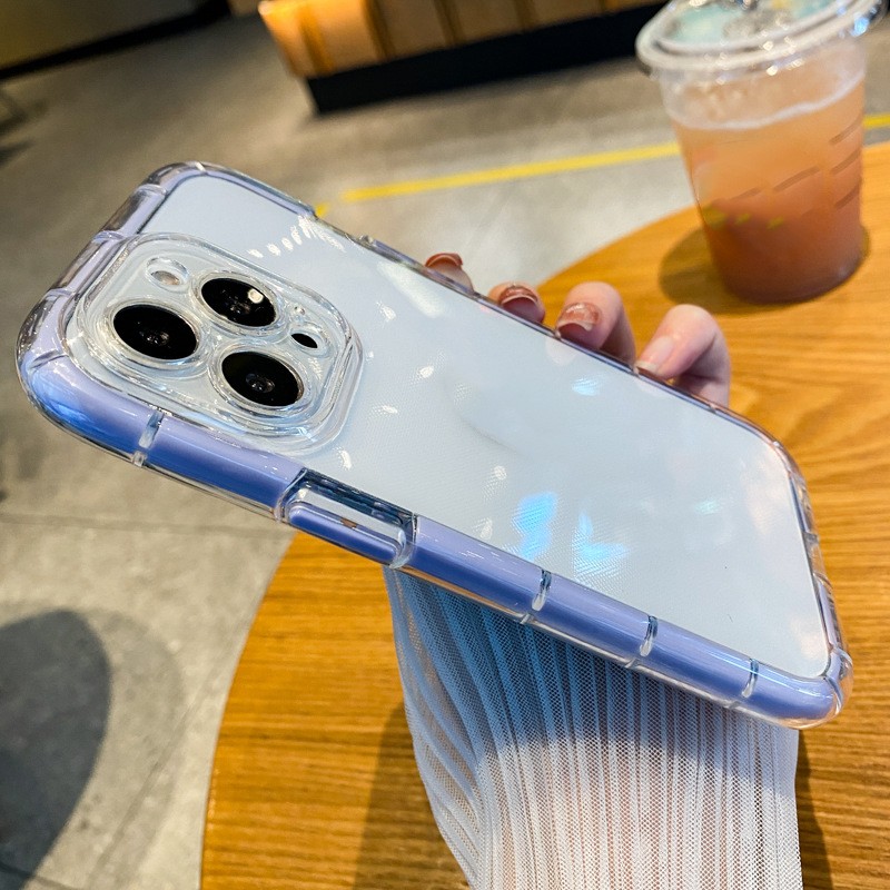 Transparent Candy TPU Color-contrast Fall-proof Protective Sleeve