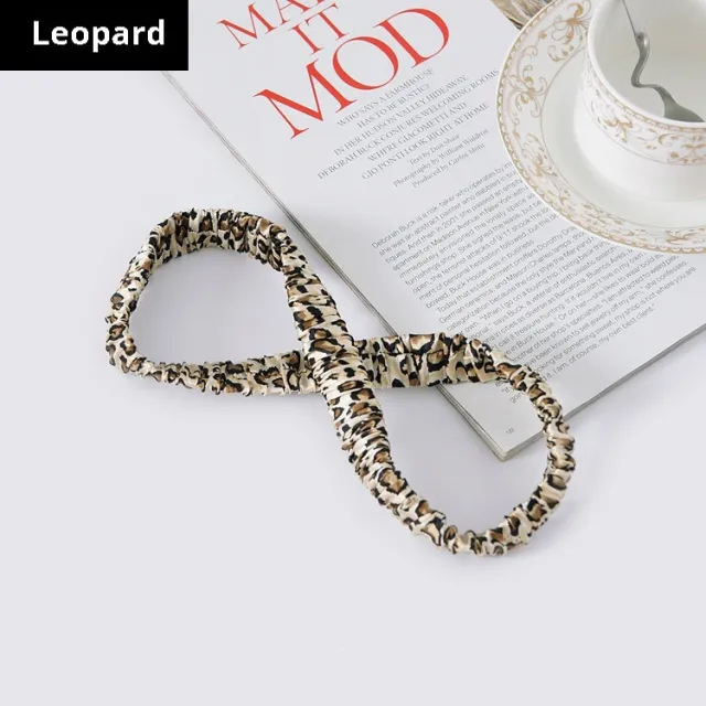 Silk Head Accessories All match Elastic Rubber Band For Face Washing Leopard Print - Shop at LoveMi