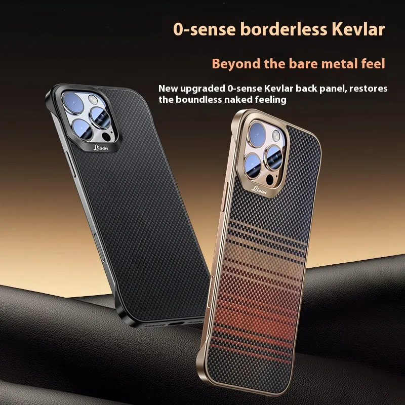 Kevlar Texture Magnetic Protective Cover Carbon Fiber