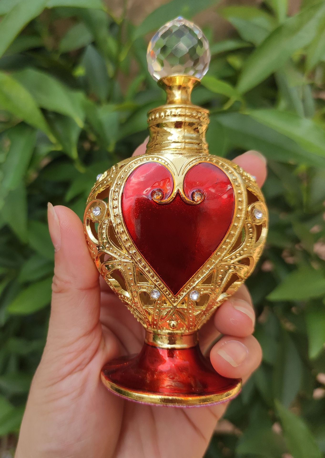Red coffee peach heart