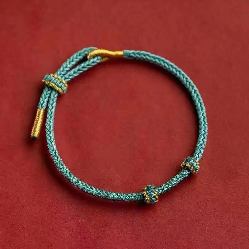 Semi-finished Products Beads Threading Gold Accessories DIY Hand-woven Red Rope